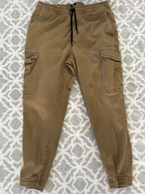 RSQ Men's Cargo Joggers with Black Drawstring